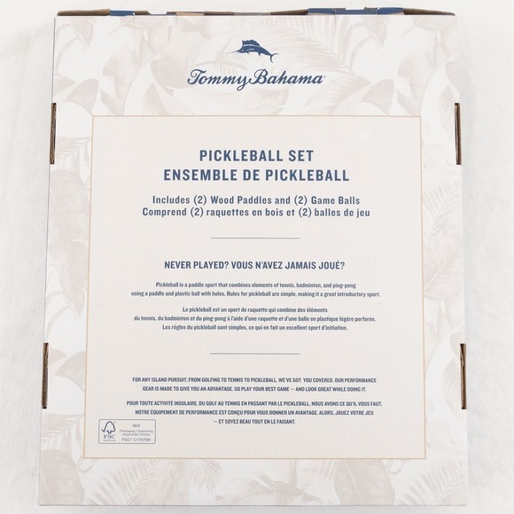 NEW Tommy Bahama Pickleball 2 Paddles and 2 Balls Set Unopened - Picture 6 of 6